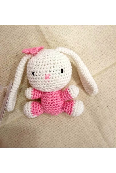  Amigurumi Soft Toy- Handmade Crochet- Bunny (Pink)